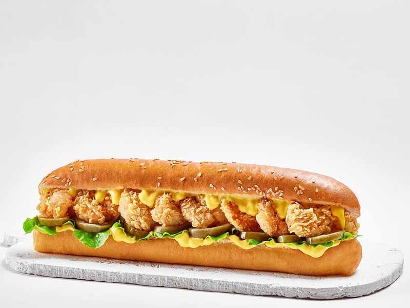 Shrimp With Cheddar Cheese Sandwich