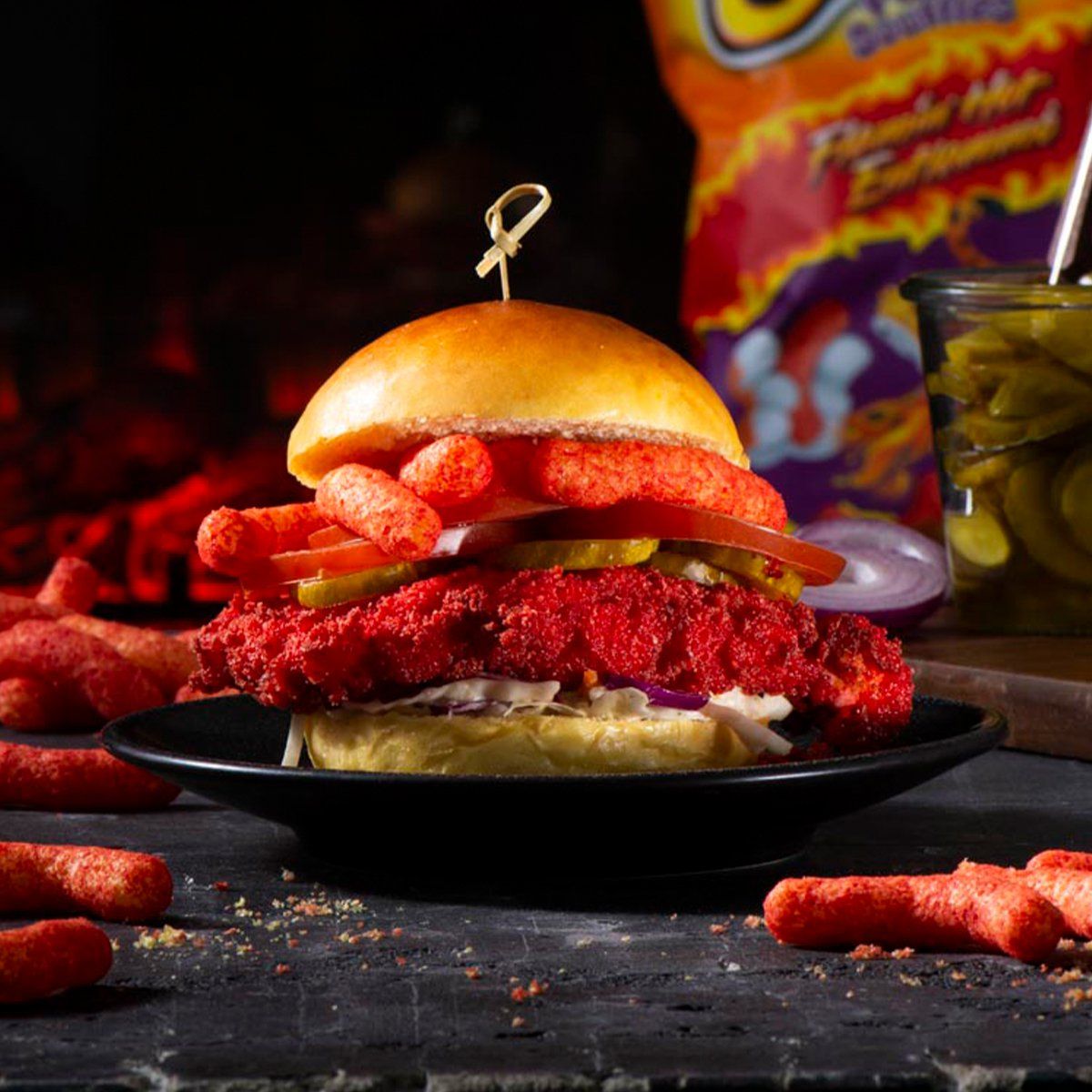 Cheetos Burger Sandwich