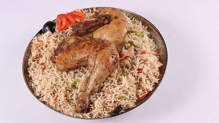 Half Chicken Mandi With Rice Meal