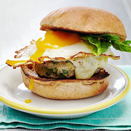 Chicken Burger With Eggs Sandwich