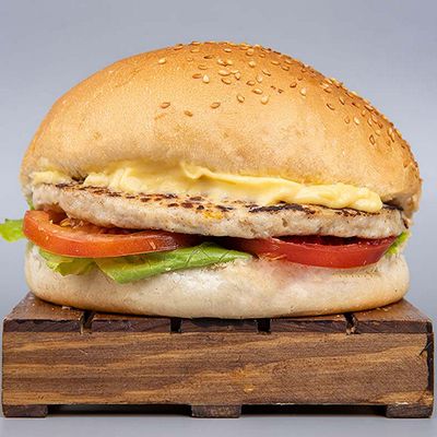 Chicken Burger with Cheese Sandwich