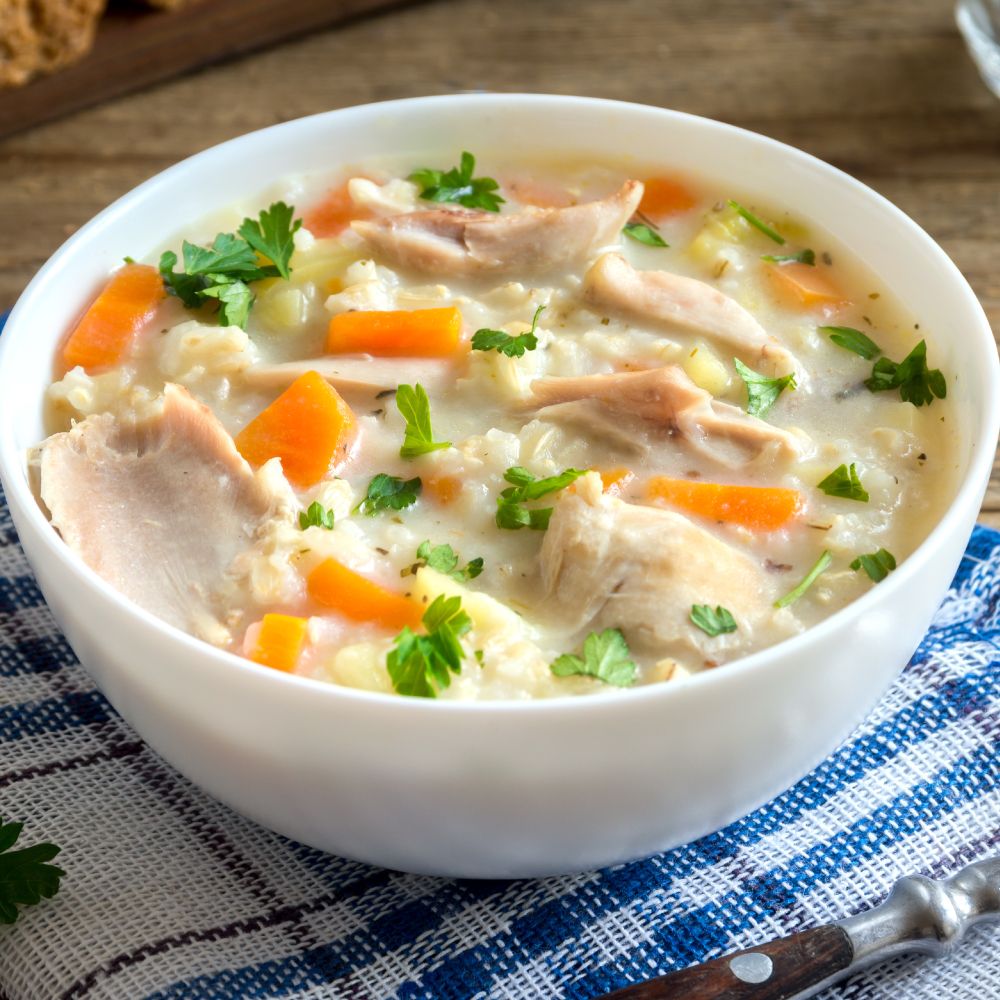 Cream With Chicken Pieces Soup