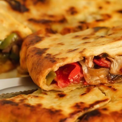 Large chicken fajita pie