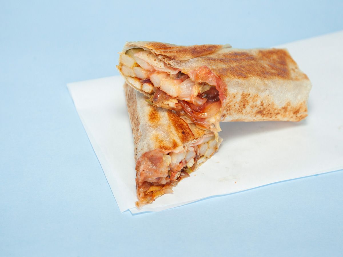 Chicken Fajita Sandwich Syrian Bread
