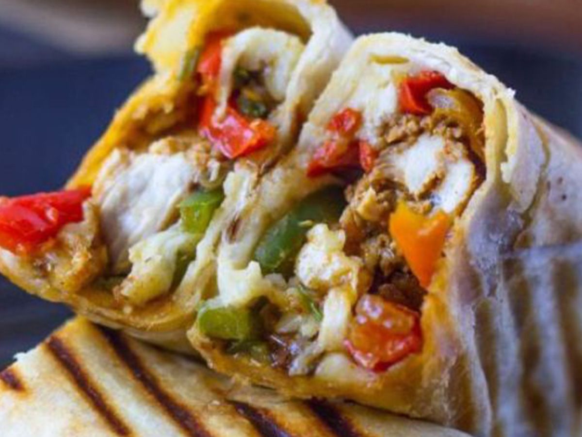 Chicken Fajita Wrapped Tortilla