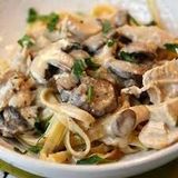 Chicken Fettuccine Pasta With Mushroom
