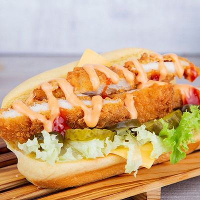 Chicken Fillet Pieces Escalope Sandwich