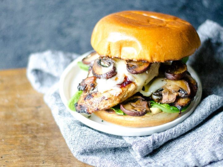 Chicken Fresh Mushroom Melt Sandwich