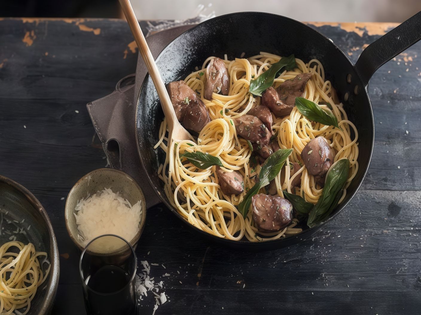 Pasta with Chicken Liver