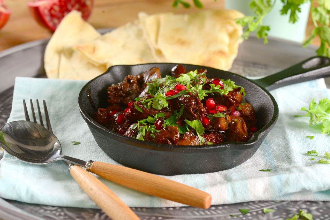 Chicken Liver With Pomegranate Molasses