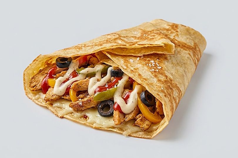 Chicken shawarma crepe
