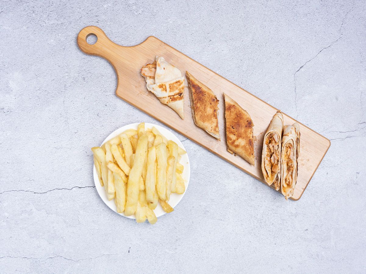 Chicken Shawerma Sandwich Extra Fries