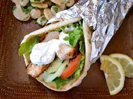 Chicken Shawarma Sandwich On The Grill