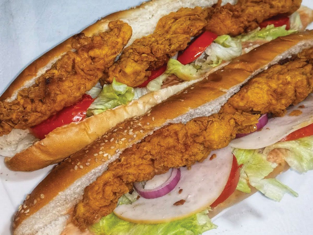 Spicy Chicken Strips French Sandwich