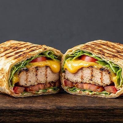 Chicken Toaster Wrap Burger