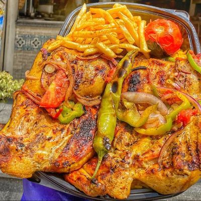 دجاج بعظم مع أرز
