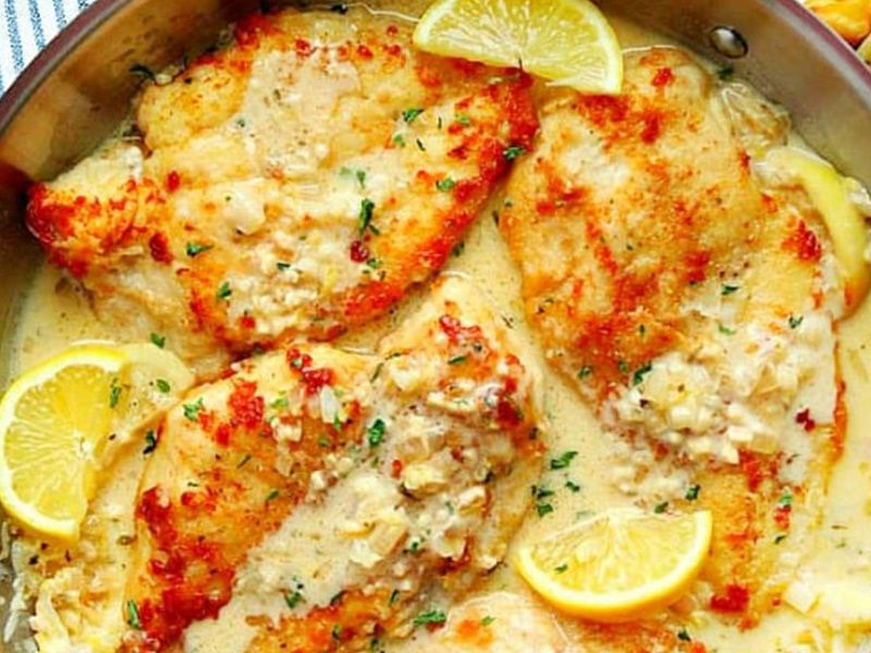 Chicken With Lemon Sauce Platter