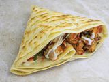 Chicken burger crepe