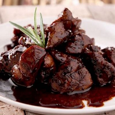 Chicken liver with pomegranate molasses or lemon