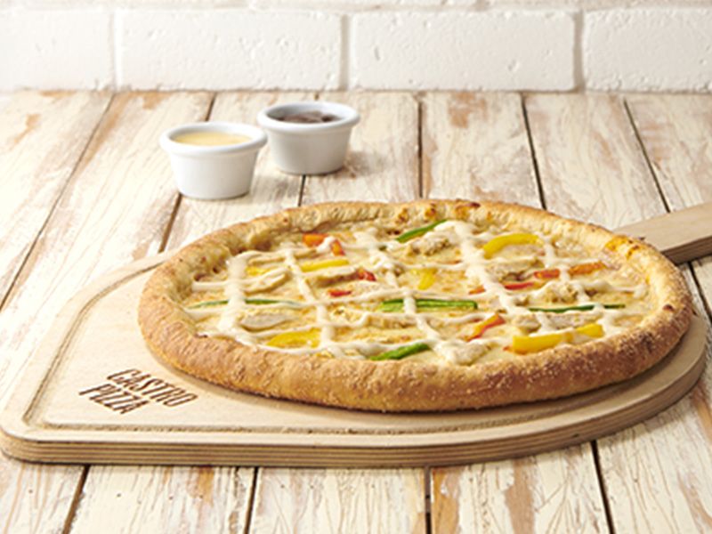 Chicken With Ranch Sauce Pan Crust Pizza
