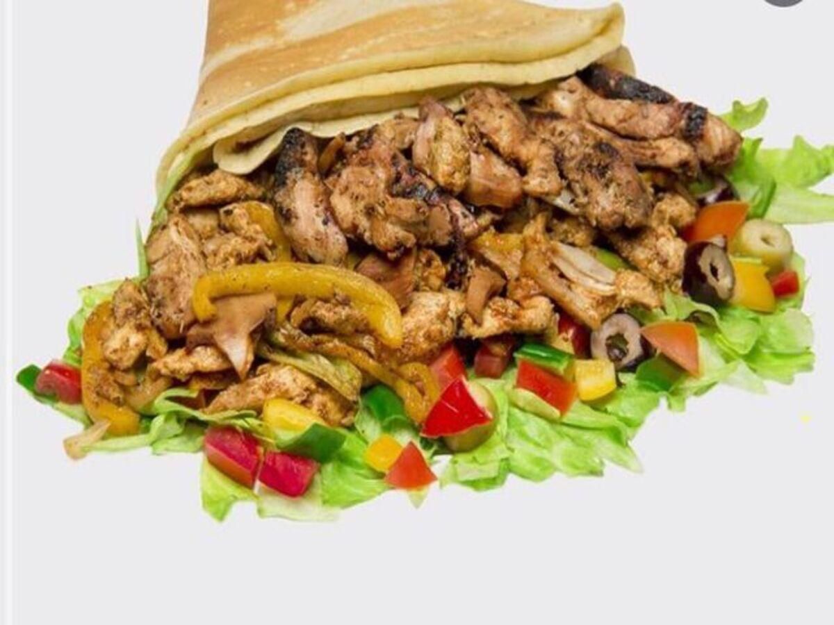 Chicken shawarma crepe