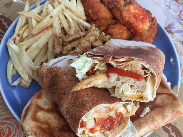 Chicken shawarma syrian sandwich