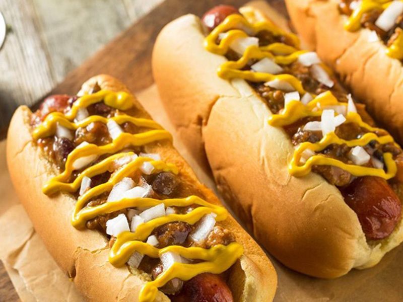 Chili Hot Dog Sandwich