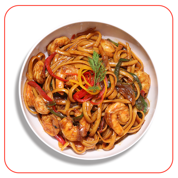 Chinese Stir Fry Shrimp pasta