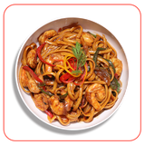 Chinese Stir Fry Shrimp pasta