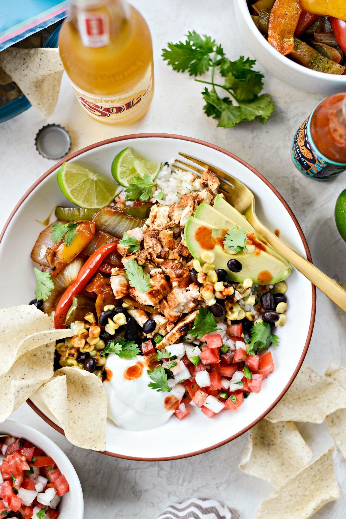 Chicken Fajita Bowl With Cheese
