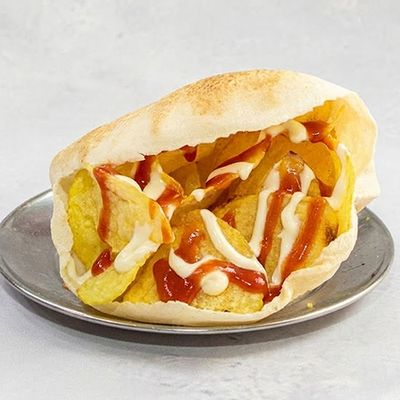 Chips Sandwich with Ketchup and Mayonnaise