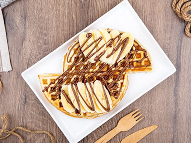 Chocolate And Banana Waffle