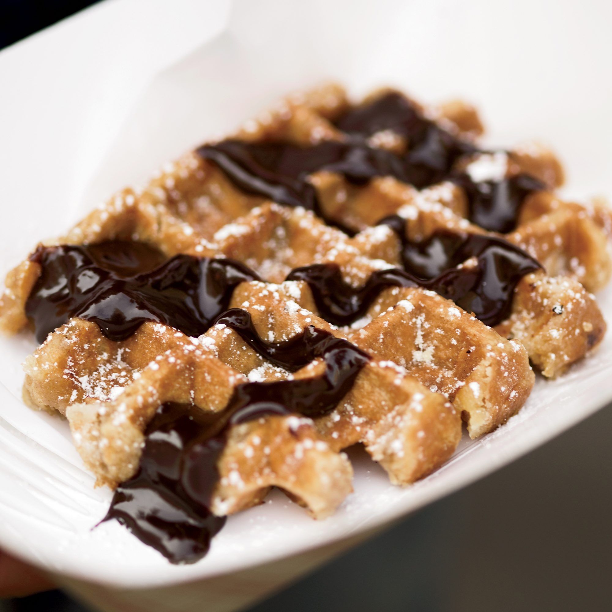 Chocolate Syrup Waffle