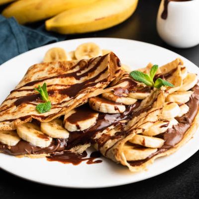 Chocolate And Banana Crepe