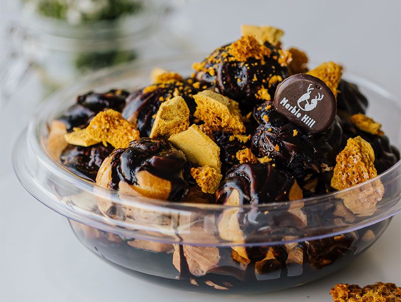 Profiteroles Chocolate Bowl