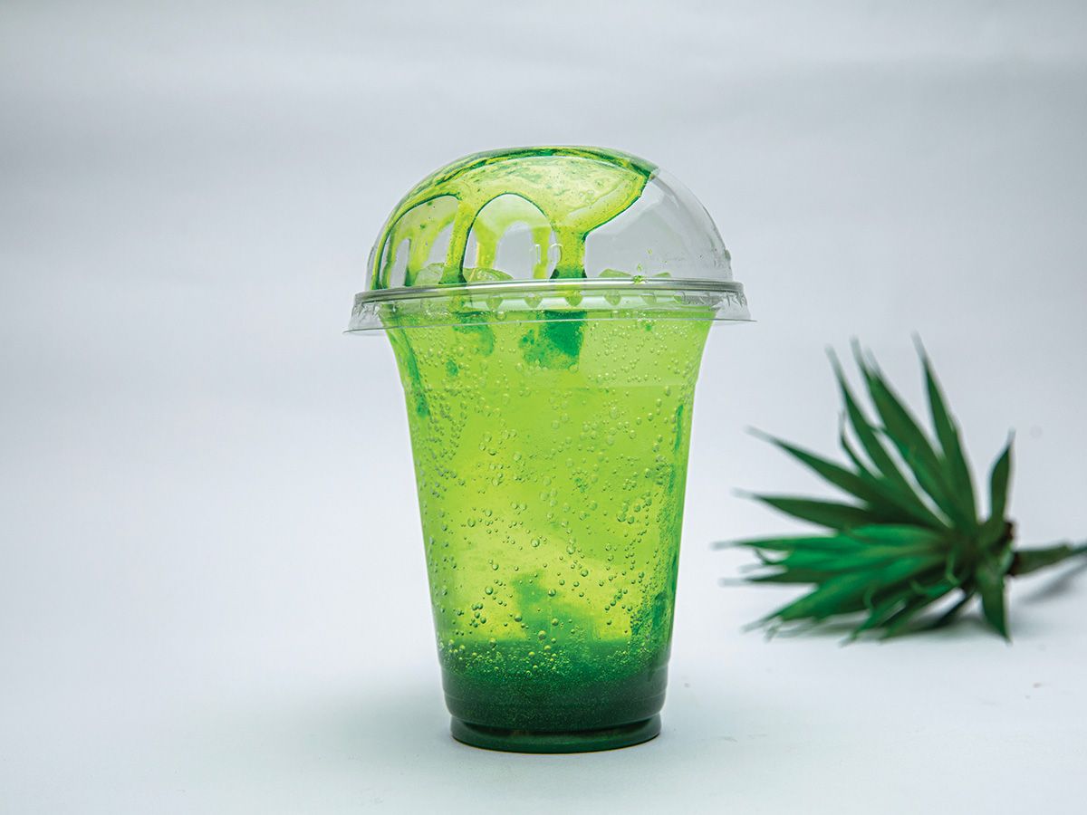 Green apple Soda slush
