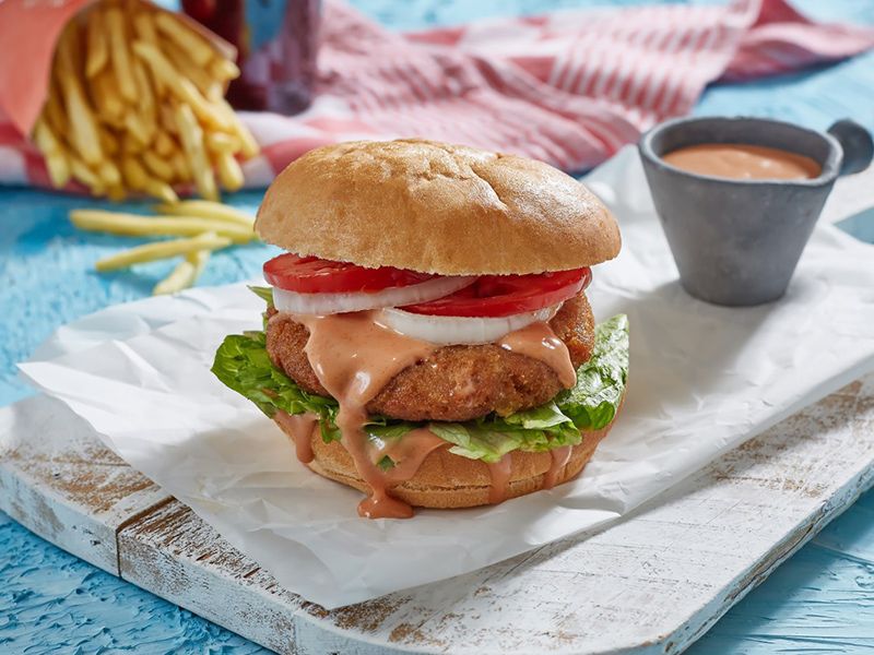 Classic Shrimp Burger Sandwich