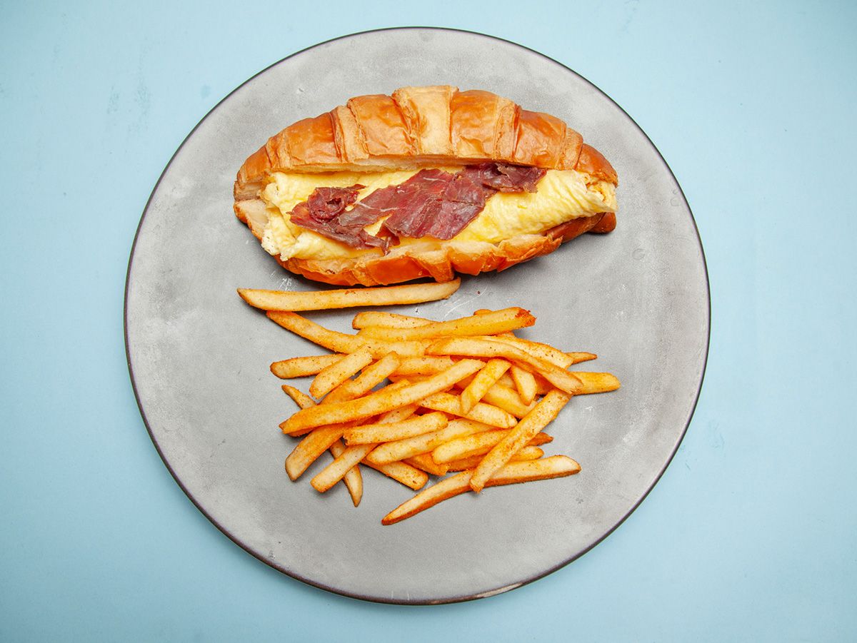 Croissant With Egg And Pastrami