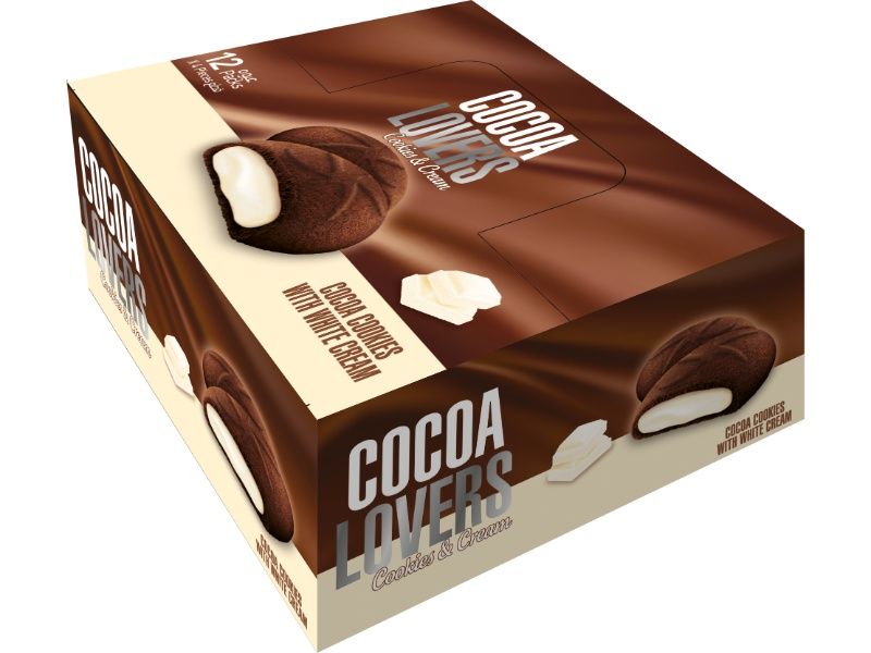 Cocoa Lovers Cookies With Vanilla Cream Box