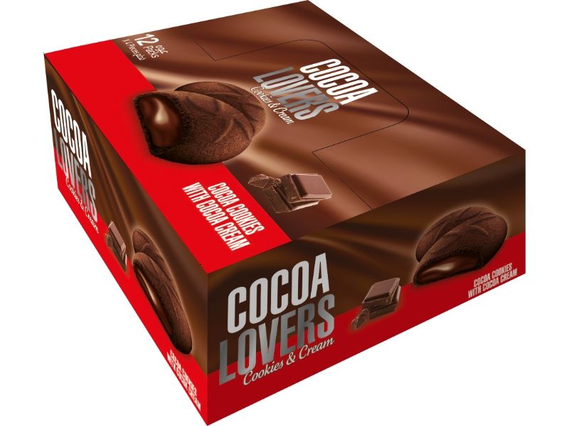 Cocoa Lovers Cookies With Chocolate Cream Box
