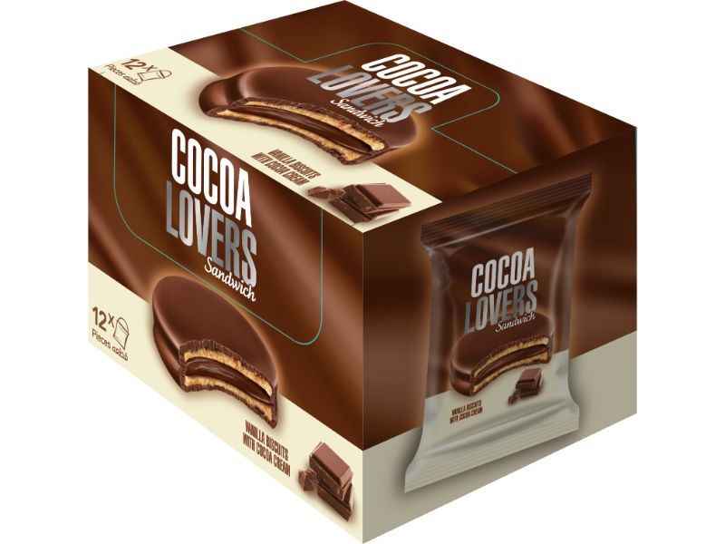 Cocoa Lovers Sandwich With Vanilla Box - Piece