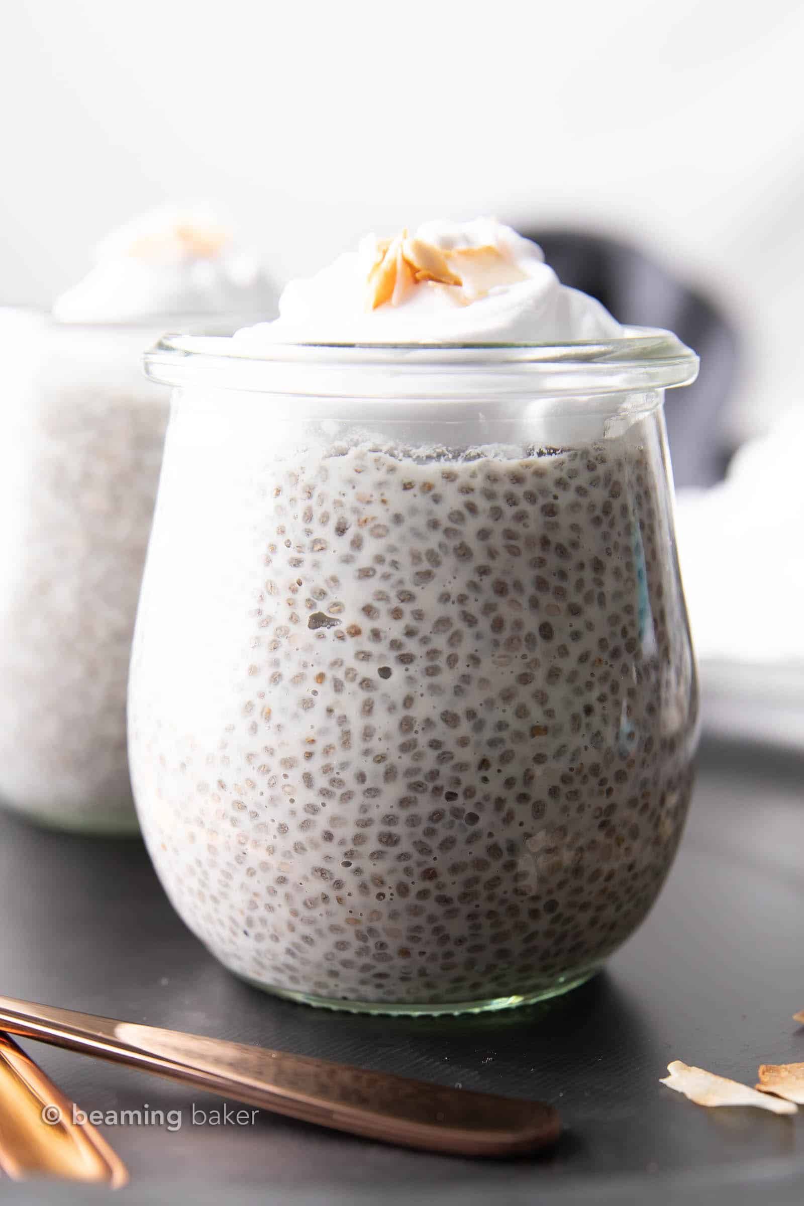 Coconut Milk With Chia And Sweet Corn Seeds Juice