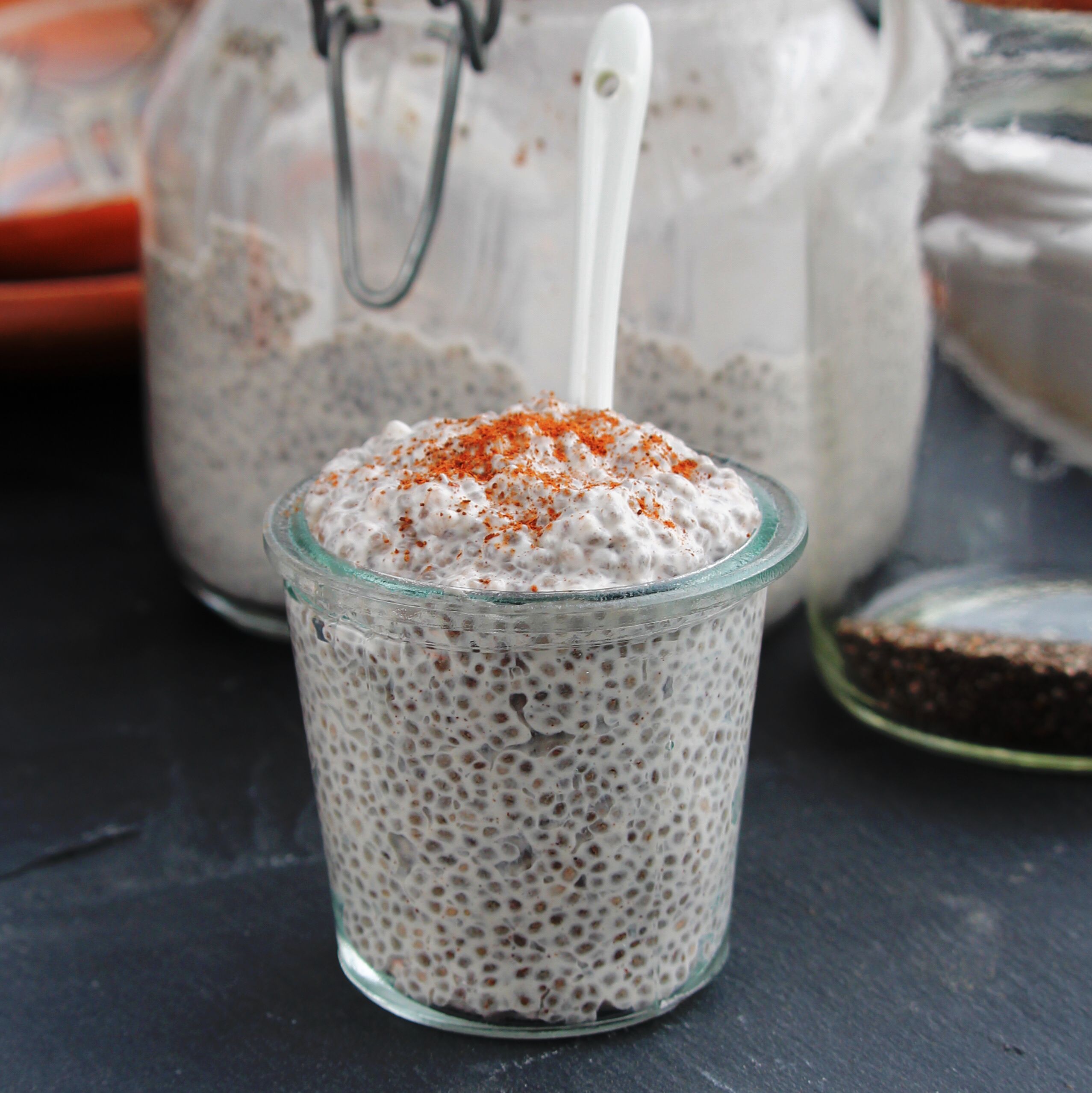 Coconut Milk With Chia And Flaxseed Juice