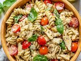 Cold Chicken Pesto Pasta