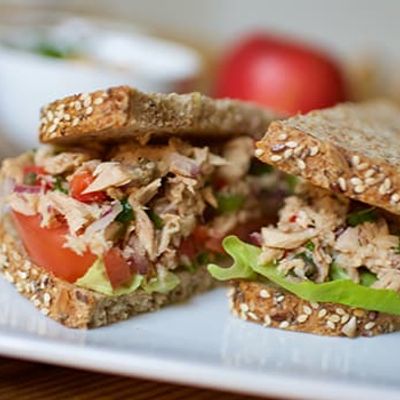 Cold Tuna Salad Brown Vienna sandwich