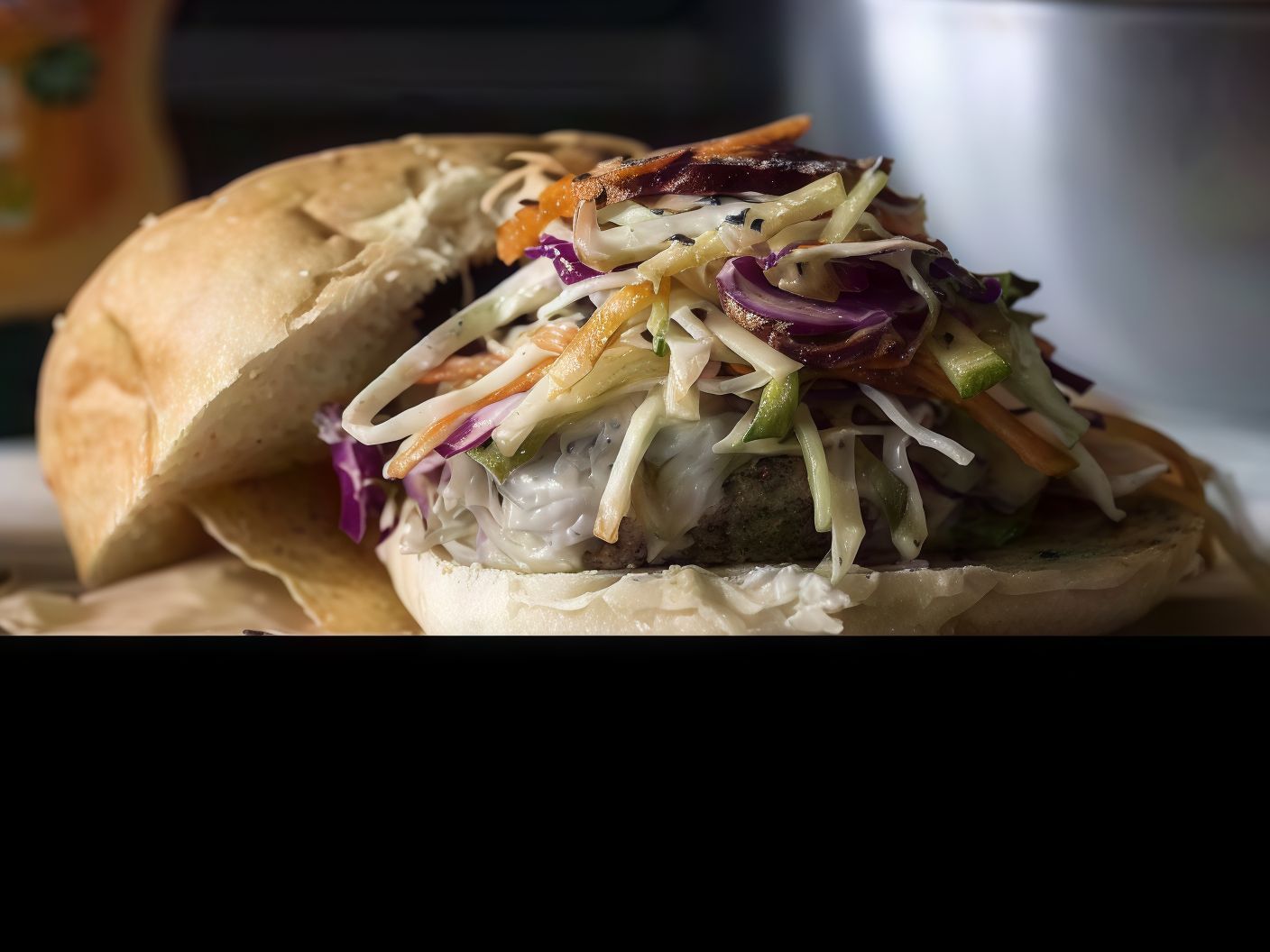Coleslaw Burger Sandwich
