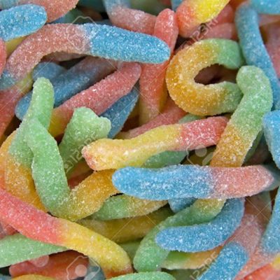 Colored Jelly Sour Worms