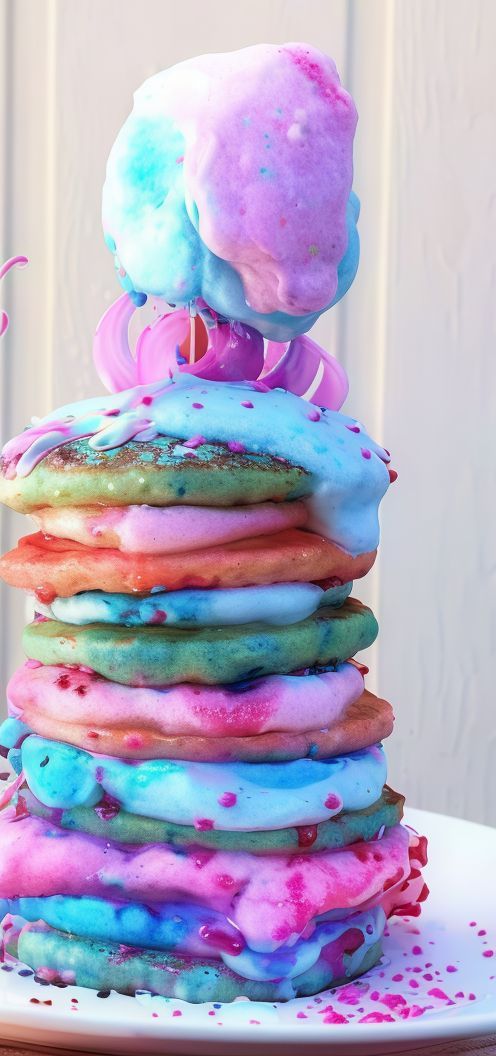 Cotton Candy Pancakes 12 Pieces