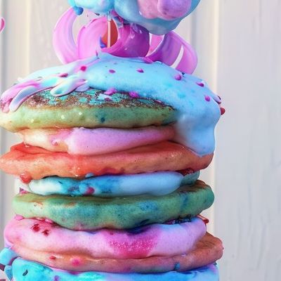 Cotton Candy Pancakes 12 Pieces
