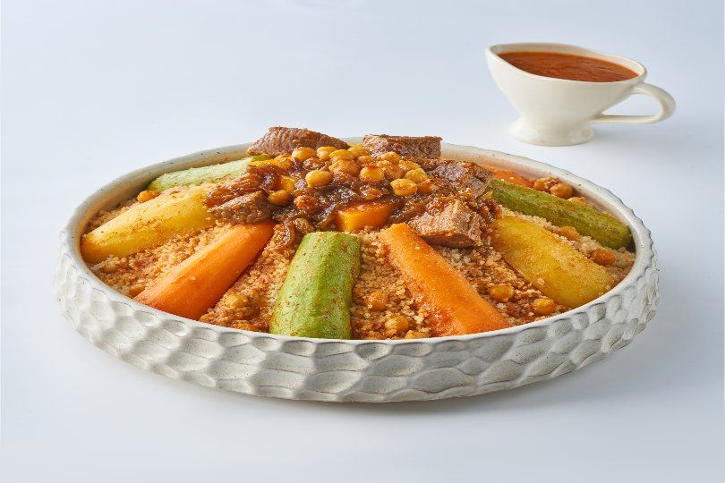 Couscous beef with Tfaya
